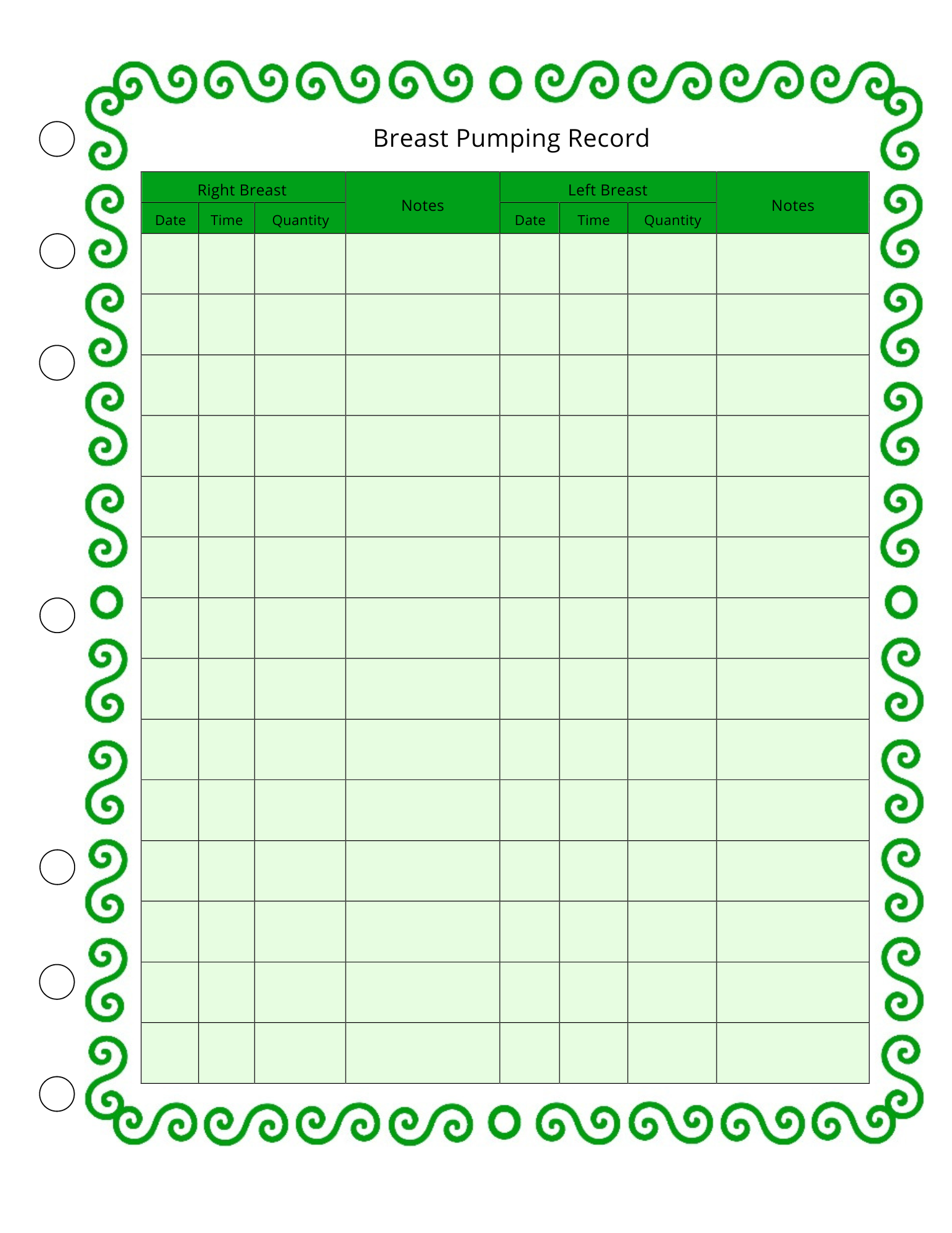 Breast Pumping Record